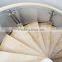 stainless steel wood used spiral stairs with glass railings