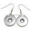 Wholesale snap button jewelry metal snap button earring for fashion woman