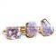 Druzy amethyst alloy with gold plated ring