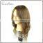 100% Natural human hair training doll head/training mannequin head