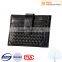 Good quality mens slim woven leather id card holder with buttons and zipper