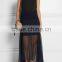 China supplier summer waving hem mesh skirt, woman casual long maxi skirt SYA15174