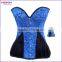 Wholesale S,M,L,XL,XXL Black Long Length Front Zip and Back Tie Full Body Corsets For Women