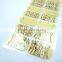 Custom gold zebra glitter nail art stickers waterproof nail wraps long lasting nail polish strips for 22 tips factory