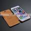 Elegant design ultra thin flip open leather case cover with embossed flower mobile phone leather case