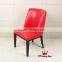Red Faux leather chair with imitation leather upholstery with wooden frame YA5002
