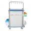 Multifunction Movable Stainless Steel IV Pole Hook Trolley