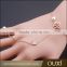 OUXI korean style 18k gold plated zircon rose pearl wholesale fashion bracelet 30359