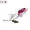 OUXI Fashion Zircon Flower Rhinestone Brooch 60079