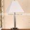 upscale the lowest price silver hotel metal table lamp with white empire shade