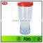 14 oz Plastic Insulated Double Wall Beer Cup With Red Lid