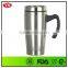 16oz thermos double wall stainless steel office cup with handle