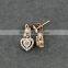 Fashion style rose gold diamond pendent set