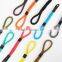 Cotton various color camera strap with leather hand strap.