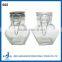 mini clear airtight glass canister with glass lid