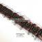 Black non-elastic lace trim with rhinestone for clothes