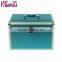 Multi Purpose Aquamarine Grid Pattern Lacquer Box Of Jewelry