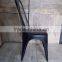 black-industrial-chair,MODERN BLACK METAL DINING CHAIR
