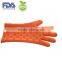 high quality food-grade microwave silicone five fingers rubber glove /silicone pot holder