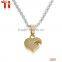 Cheap 316L stainless steel matching half heart couple pendent necklaces
