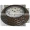 13 inch Indoor Outdoor Decorative Rattan Clock With Thermometer