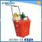 Wholesale shopping baskets, plastic shopping basket with 2 wheels