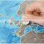 Detailed World Map with Scratch off Stickers Large Size and Tube Packaging