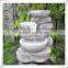 Polyresin And Fiberglass Tiered Multi Bowls Tabletop Fountain