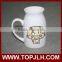 custom logo printing white sublimation ceramic tea mug for transfer printing
