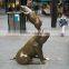2015 New Design Garden Decoration Bronze Golden Pig Statue