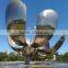 outdoor garden modern stainless steel sculpture for recoleta