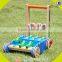 2017 New design walker wooden baby push toys cartoon crocodile wooden baby push toys W16E059