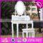 2017 New design luxurious bedroom solid wooden dressing table with drawers W08H071