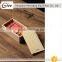 Clear,beautiful customized unfinished sliding lid wood box