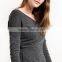 Grey Criss Cross Off The Shoulder Kint Fit And Flare Winter Women Dress Names Of Girls Dresses Wholesale Clothing Market HSD5691