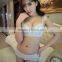 Fancy red color padded and panties set ladies sexy net bra panty set