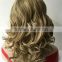 Fashion Synthetic Hair Women Long Curly Blonde Cheap Cosplay Party Wig Full Lace Wigs