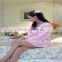 pink shinny coral fleece for girls short sexy robe