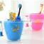 lovely plastic kids teeth cup with toothbrush holder