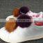 Real raccoon fur pompom ball fashion decorative shoe buckles