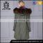 Military Uniforms Army Green colorful fox fur coats for sale