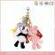 Factory direct sell lovely and soft 12cm plush panda toy keychain