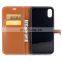 2017 new magnetic buckle PU leather phone case for iPhone X with high quality