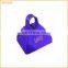 Black plated metal cowbell with logo for sport souvenirs