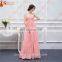 Blush Pink Bridesmaid Dress 2016 Chiffon A-line Maid of Honor Dresses Long
