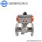 Low Temperature Industrial 2pc Flange Pneumatic SS304 Ball Valve