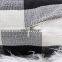 Black and White Buffalo Checkers Plaid Cotton Linen Throw Pillow Covers