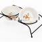 Anti-skip Golden Height Pets Feeder Double Water Bowl Neck Protection Cat Bowl