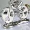 Customized creative couples biking ornaments silver-plated glazed ceramic home decor art ornaments