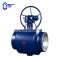 Carbon Steel 90 Degree Open and Close Welded Ball Valve With Worm Gear